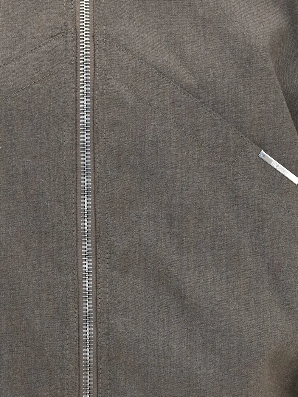 The Attico High-neck Zip-up Bomber Jacket in Grey, view 3
