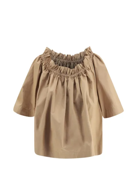Saint Laurent ruffled gathered top