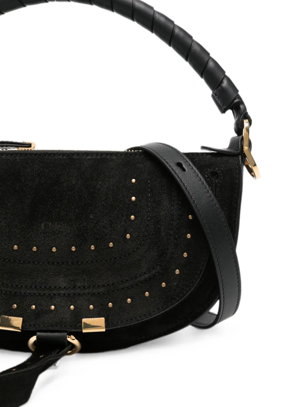 Chloé Marcia crossbodytas verfraaid met studs Zwart