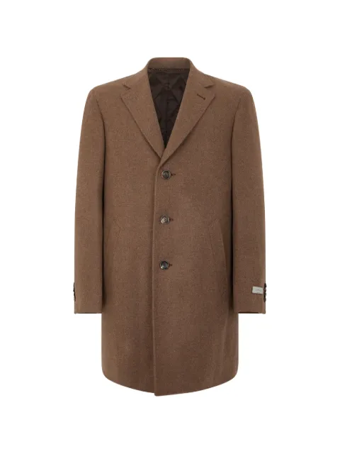Canali single-breasted notched-lapel coat