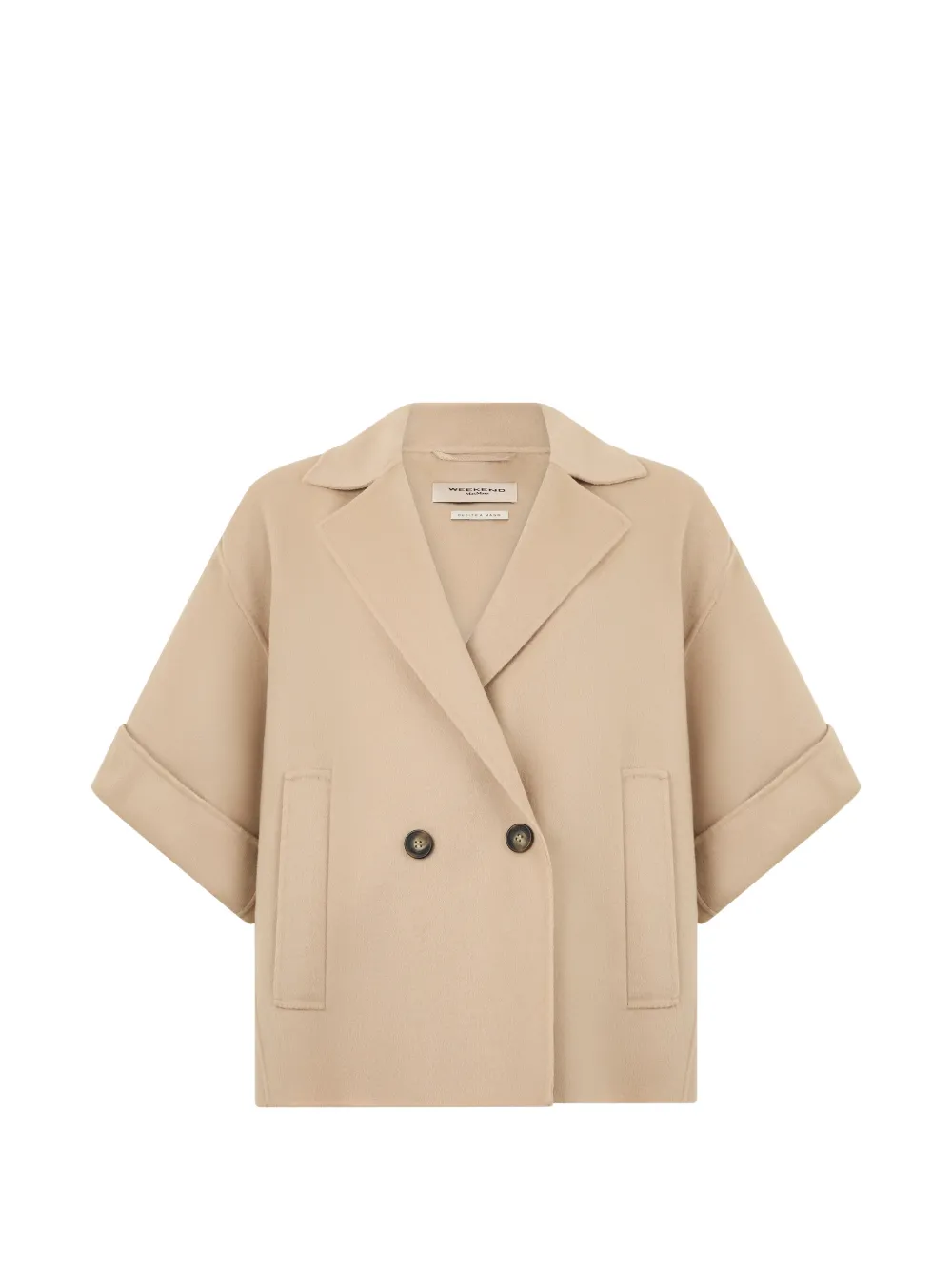 Weekend Max Mara double-breasted virgin wool coat - Nude