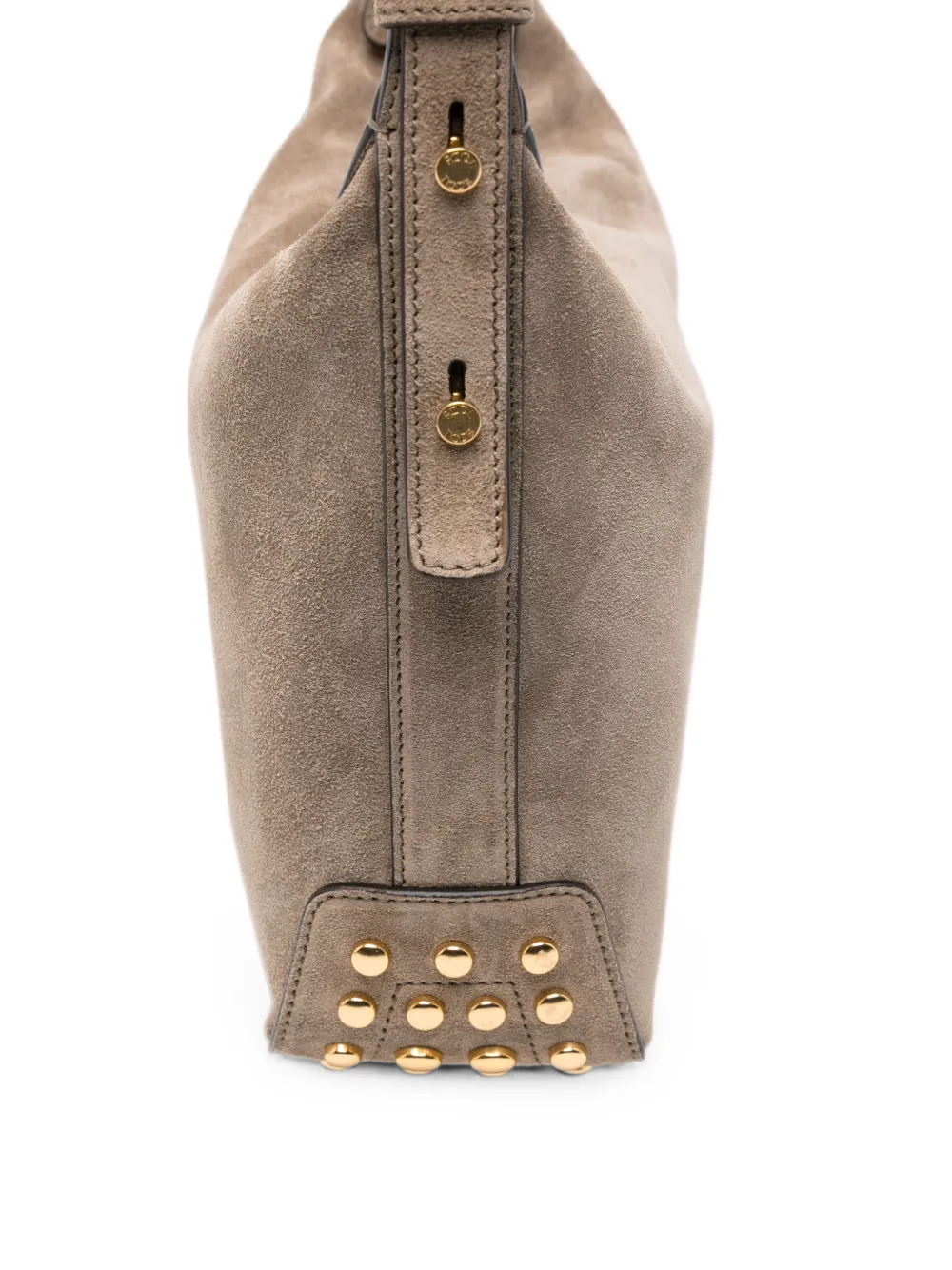 Tod's Metal Dots suède mini-shopper Beige