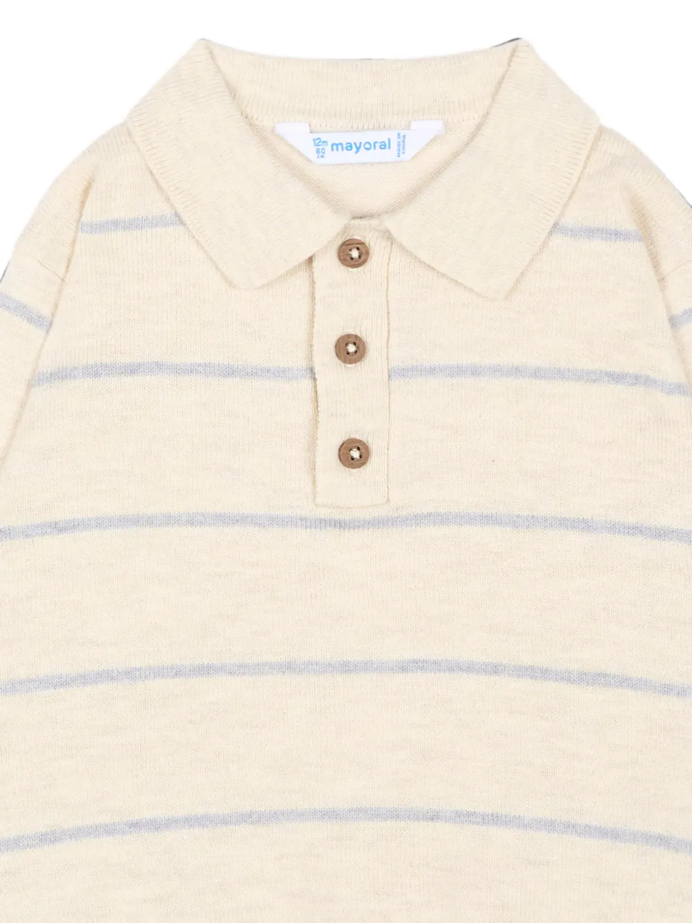 Mayoral Gestreept poloshirt Beige