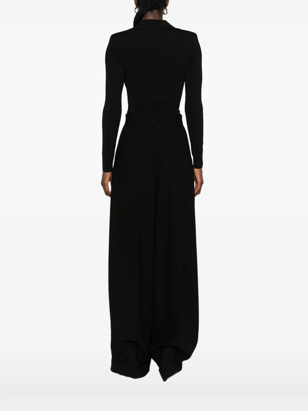 Elisabetta Franchi Body met schakelketting en uitgesneden details Zwart
