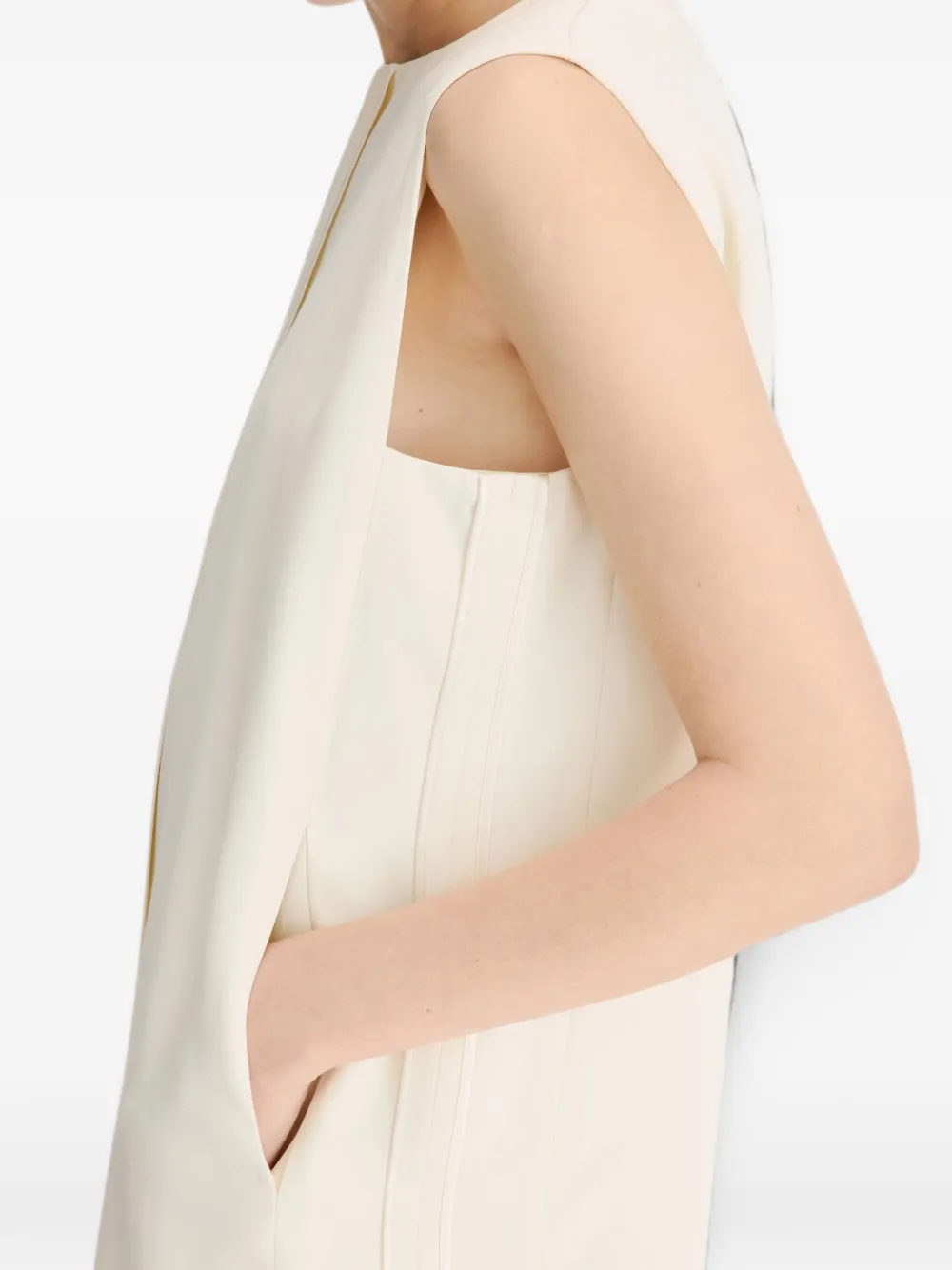 LouLou de Saison Adeli top met satijnen afwerking Beige