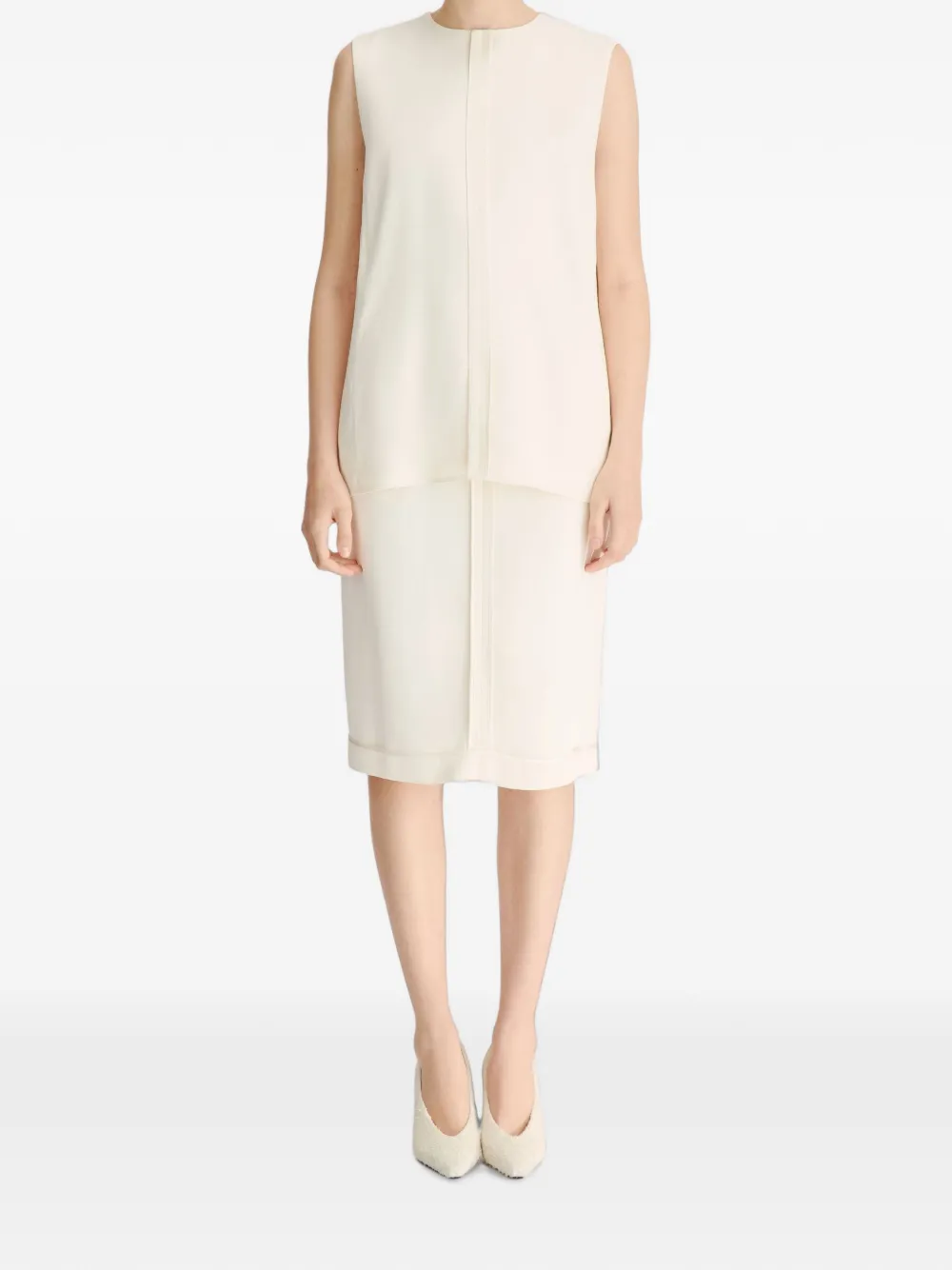 LouLou de Saison Adeli top met satijnen afwerking Beige