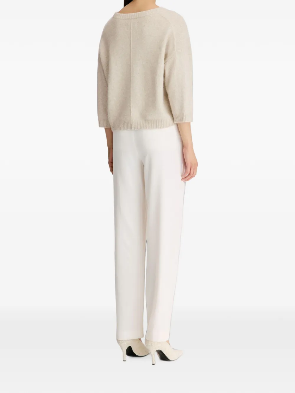 LouLou de Saison Azali trui met cropped mouwen Beige