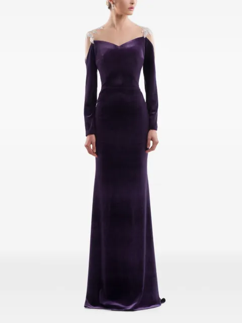 IMROSKA Evening 26 sequin-embellished velvet gown