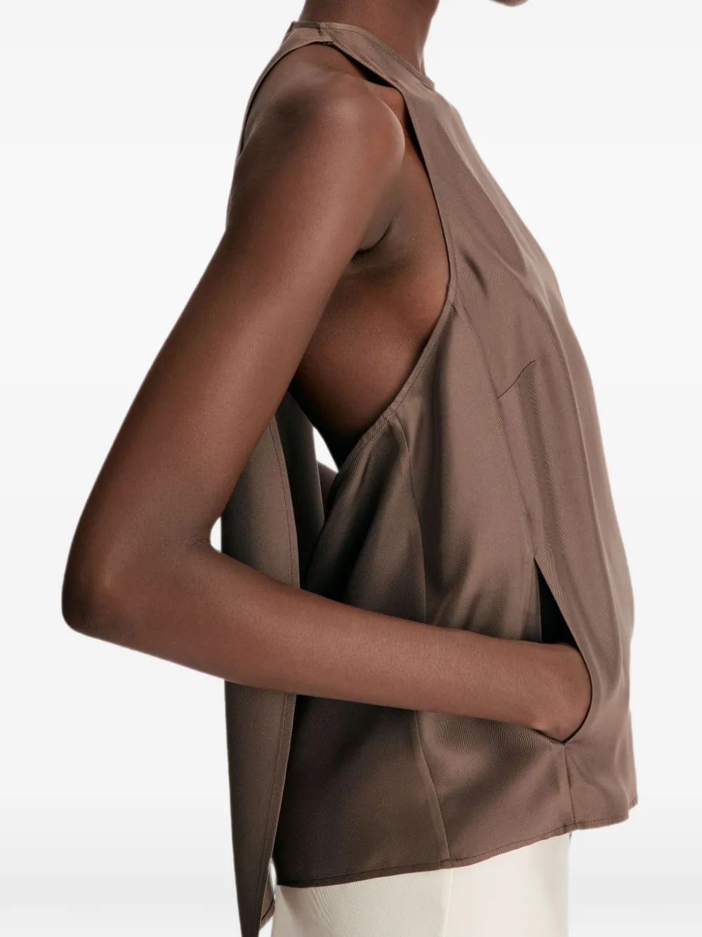LouLou de Saison Cami zijden top Bruin