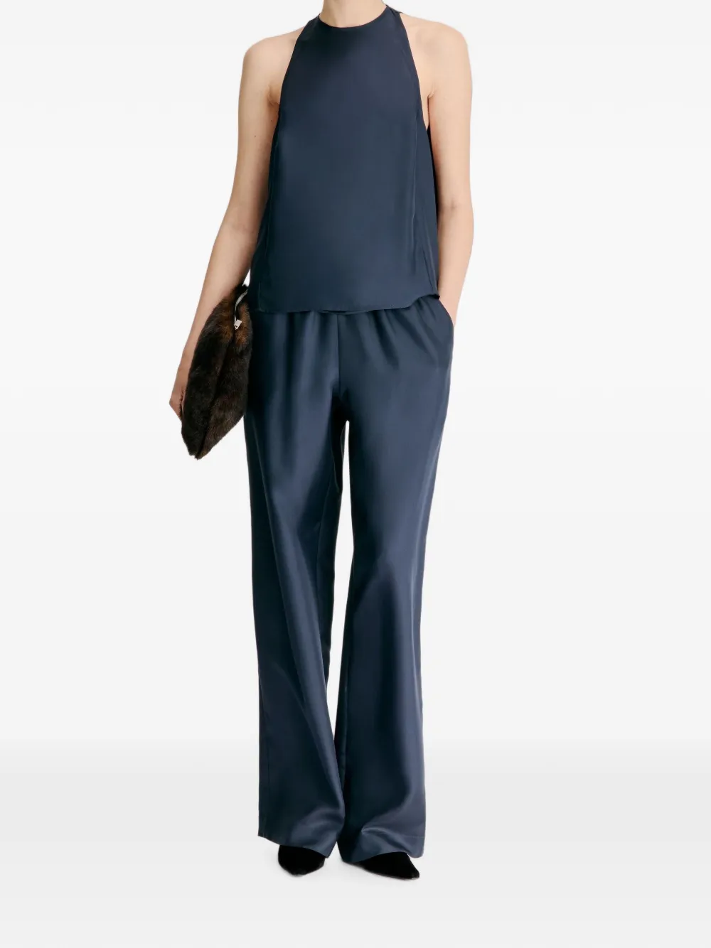 LouLou de Saison Cami zijden top Blauw