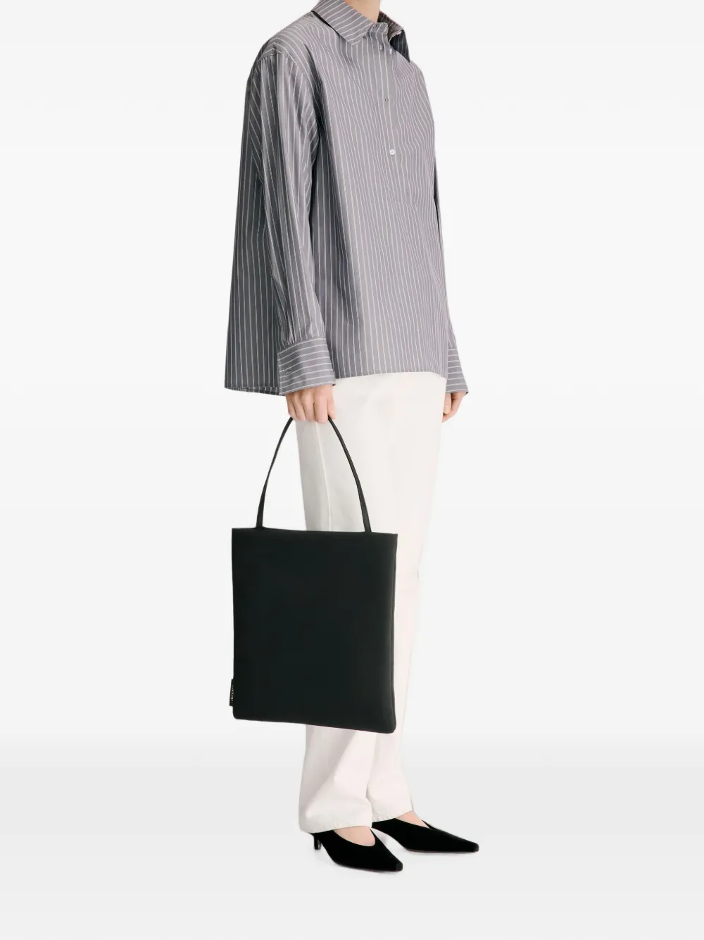 LouLou de Saison Colton gestreepte blouse Grijs