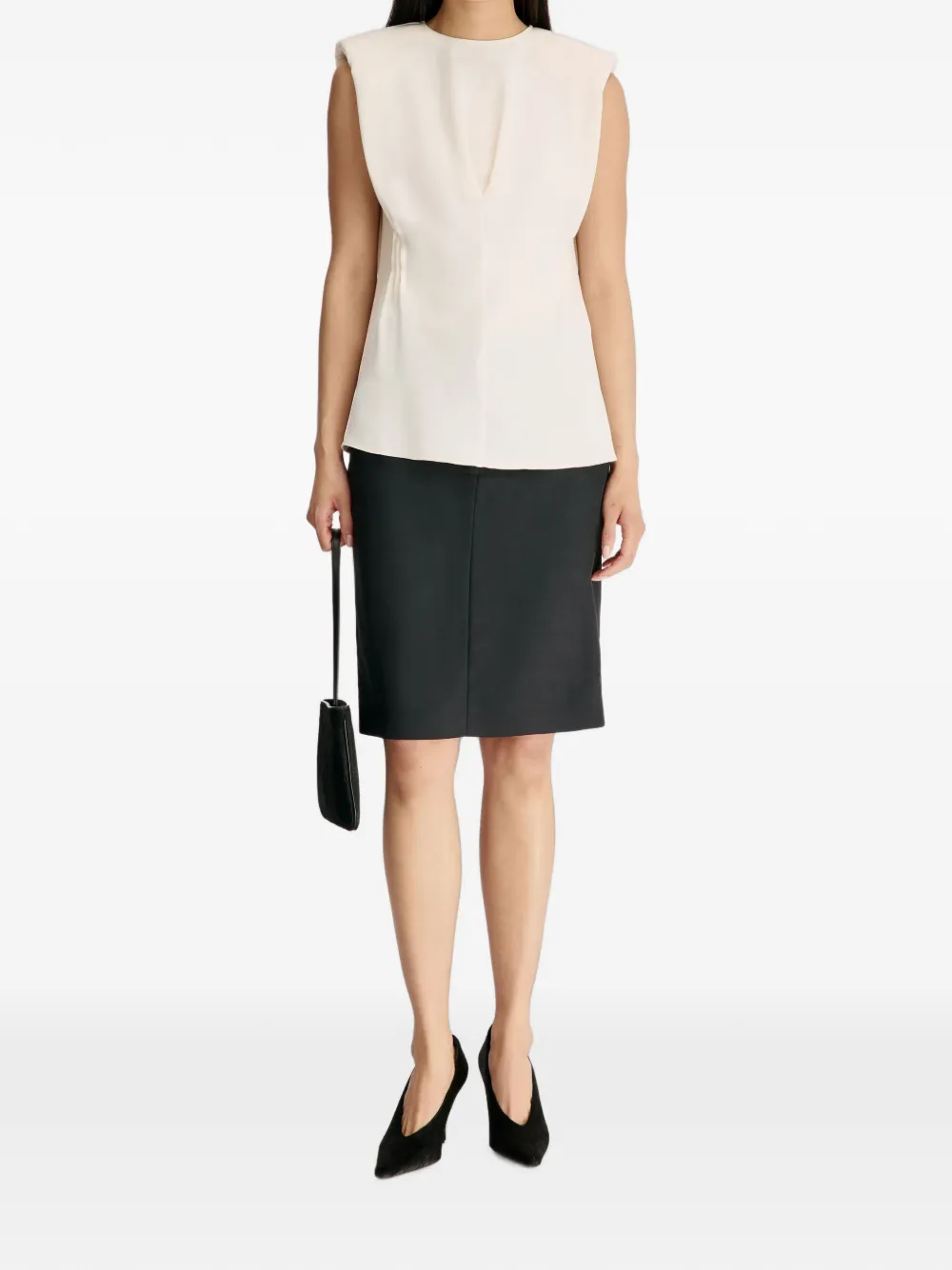 LouLou de Saison Cory top met geplooid detail Beige