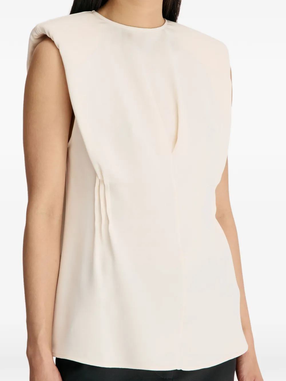 LouLou de Saison Cory pleat-detail top - Neutrals