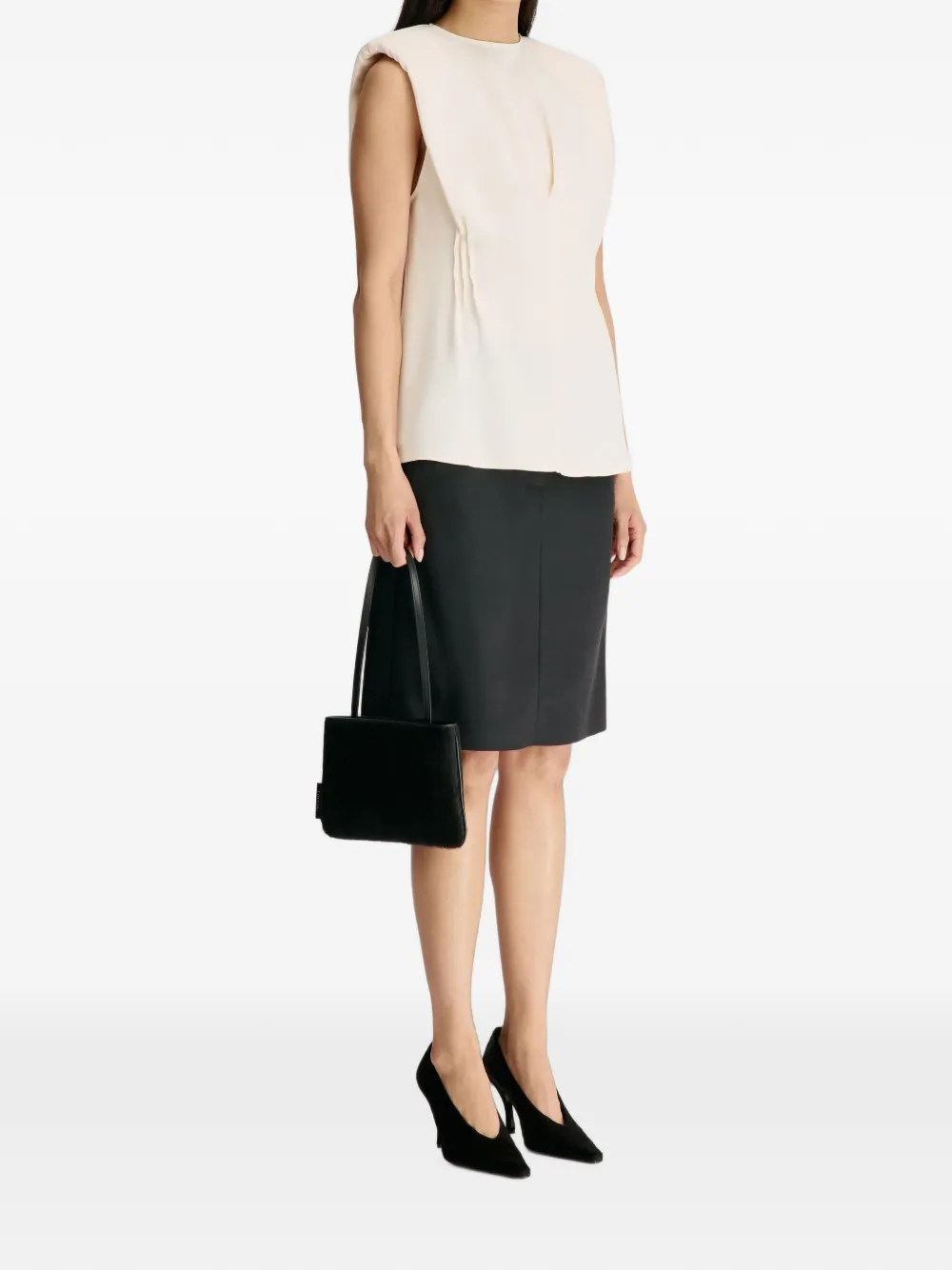 LouLou de Saison Cory top met geplooid detail Beige