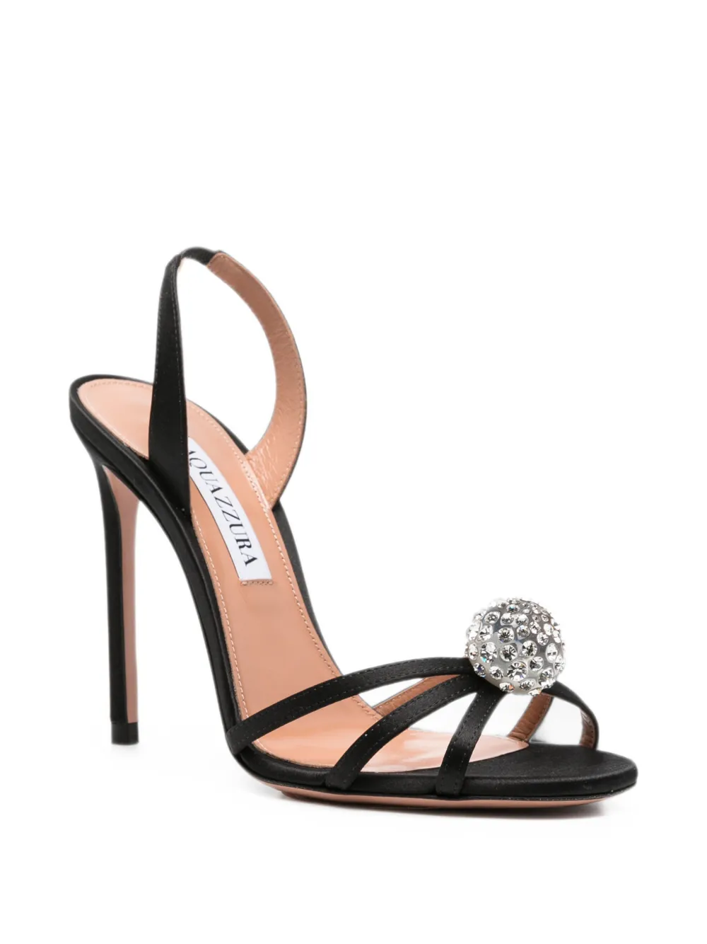 Aquazzura Crystal Bubble slingback sandals Zwart