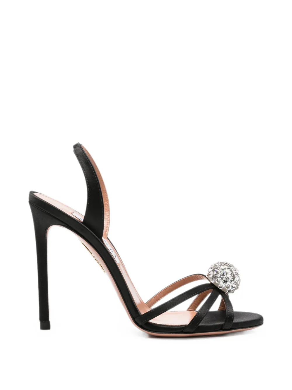 Aquazzura Crystal Bubble slingback sandals Zwart
