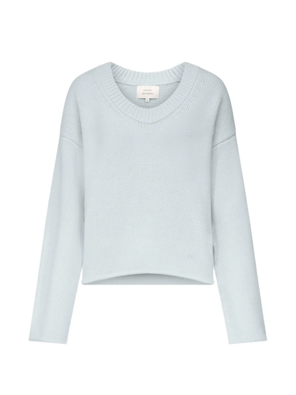 LouLou de Saison Derry LDS Kaschmirpullover mit U-Ausschnitt - Blau