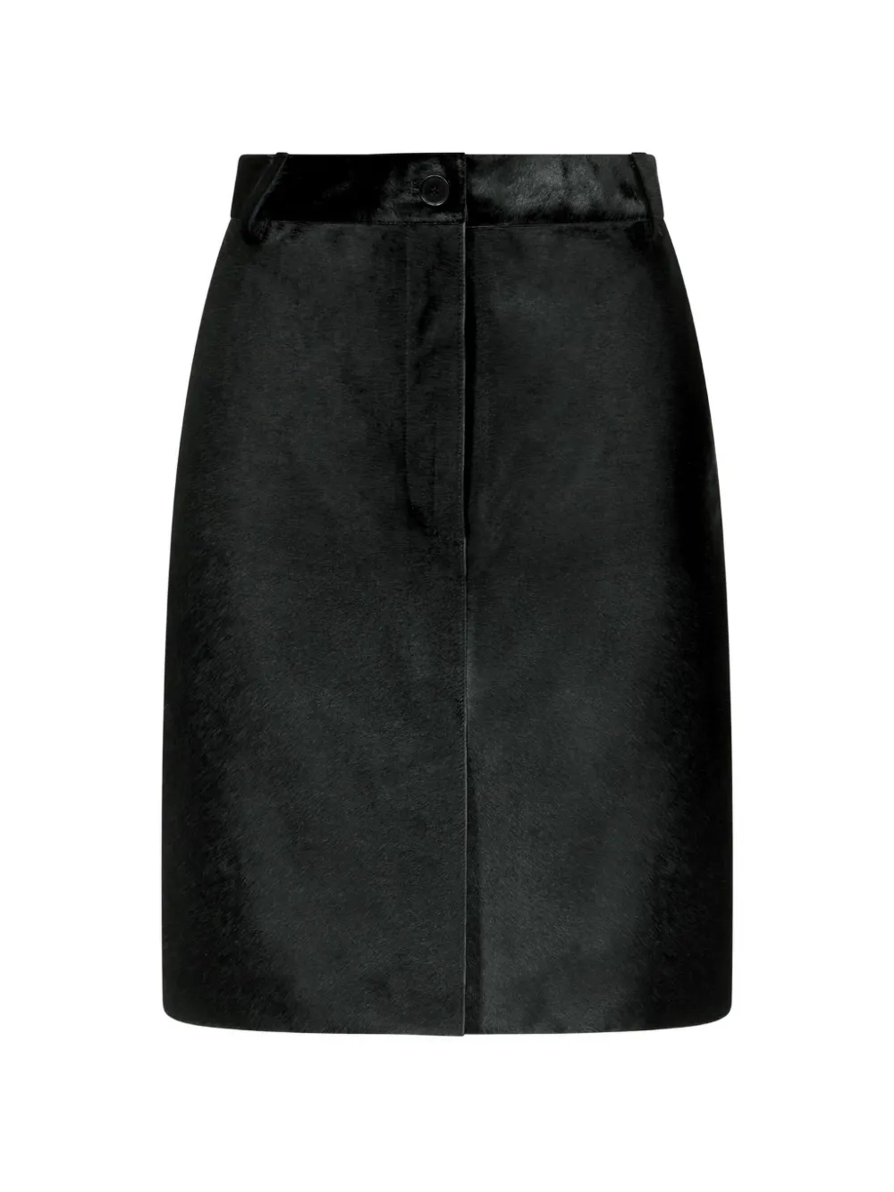 LouLou de Saison Debi leren mini-rok met pony-effect Zwart