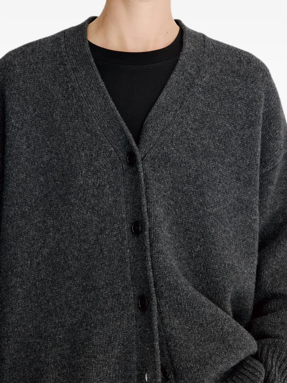 LouLou de Saison Duca oversized vest met V-hals Grijs