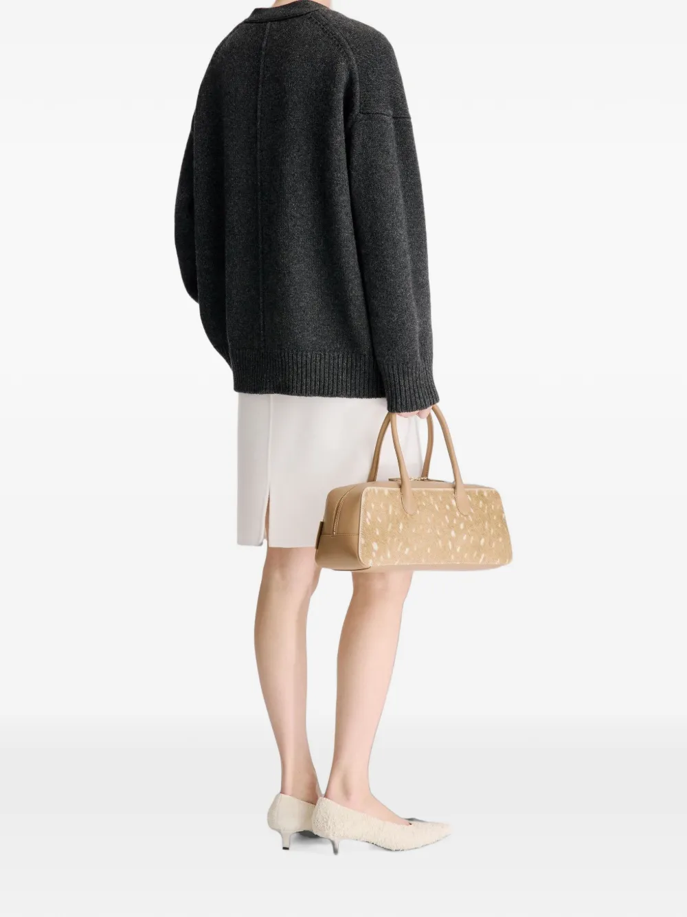 LouLou de Saison Duca oversized vest met V-hals Grijs