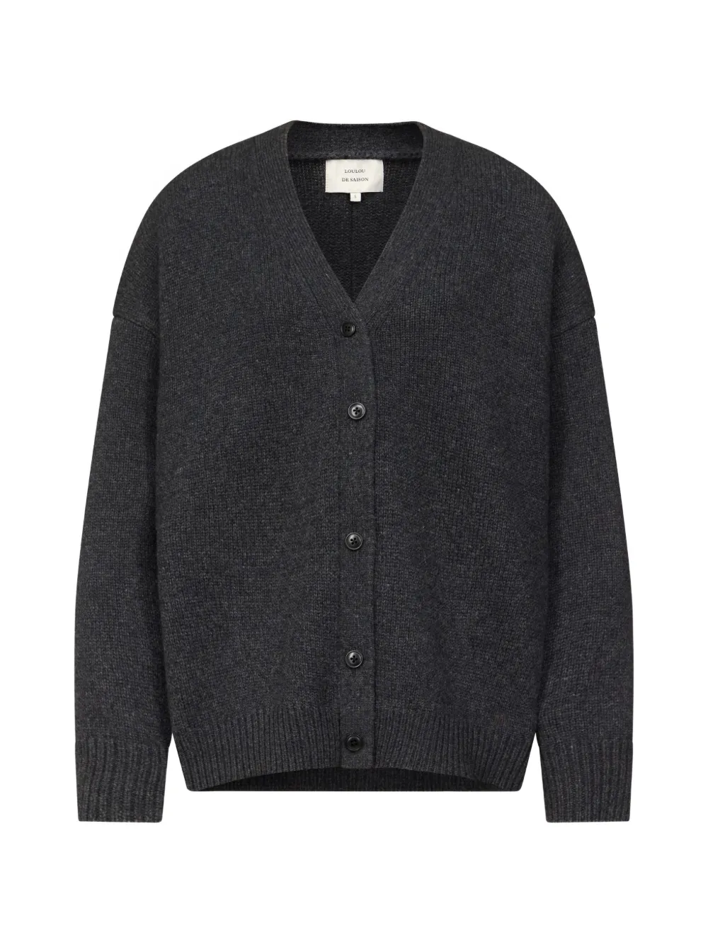 LouLou de Saison Duca Cardigan mit V-Ausschnitt - Grau