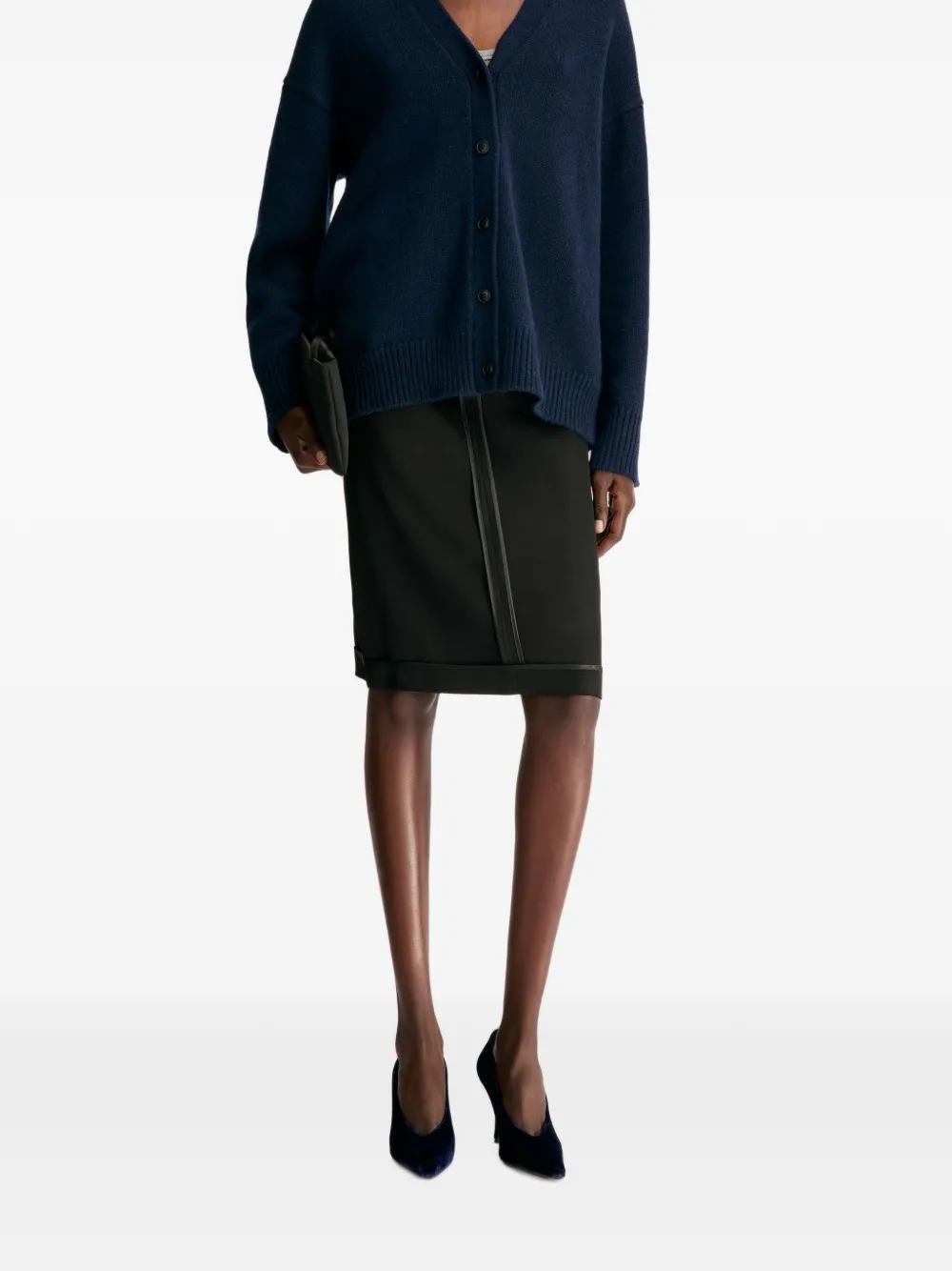 LouLou de Saison Duca oversized vest met V-hals Blauw