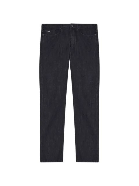 Emporio Armani J06 logo-plaque five-pocket jeans