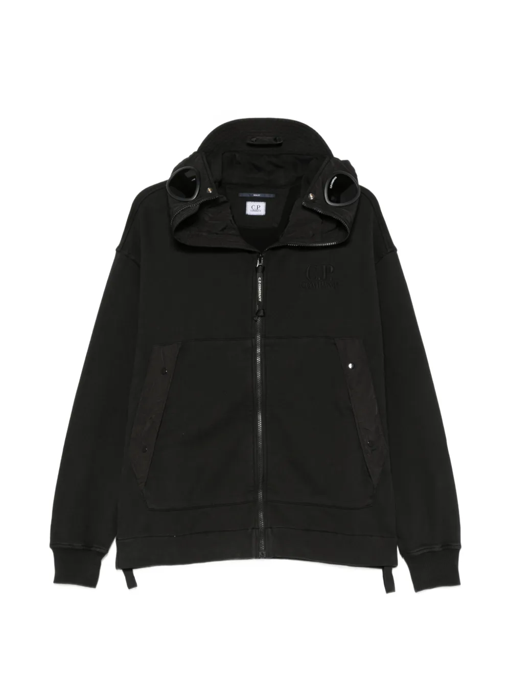 C.P. Company goggle-detail zip-up sweatshirt - Nero