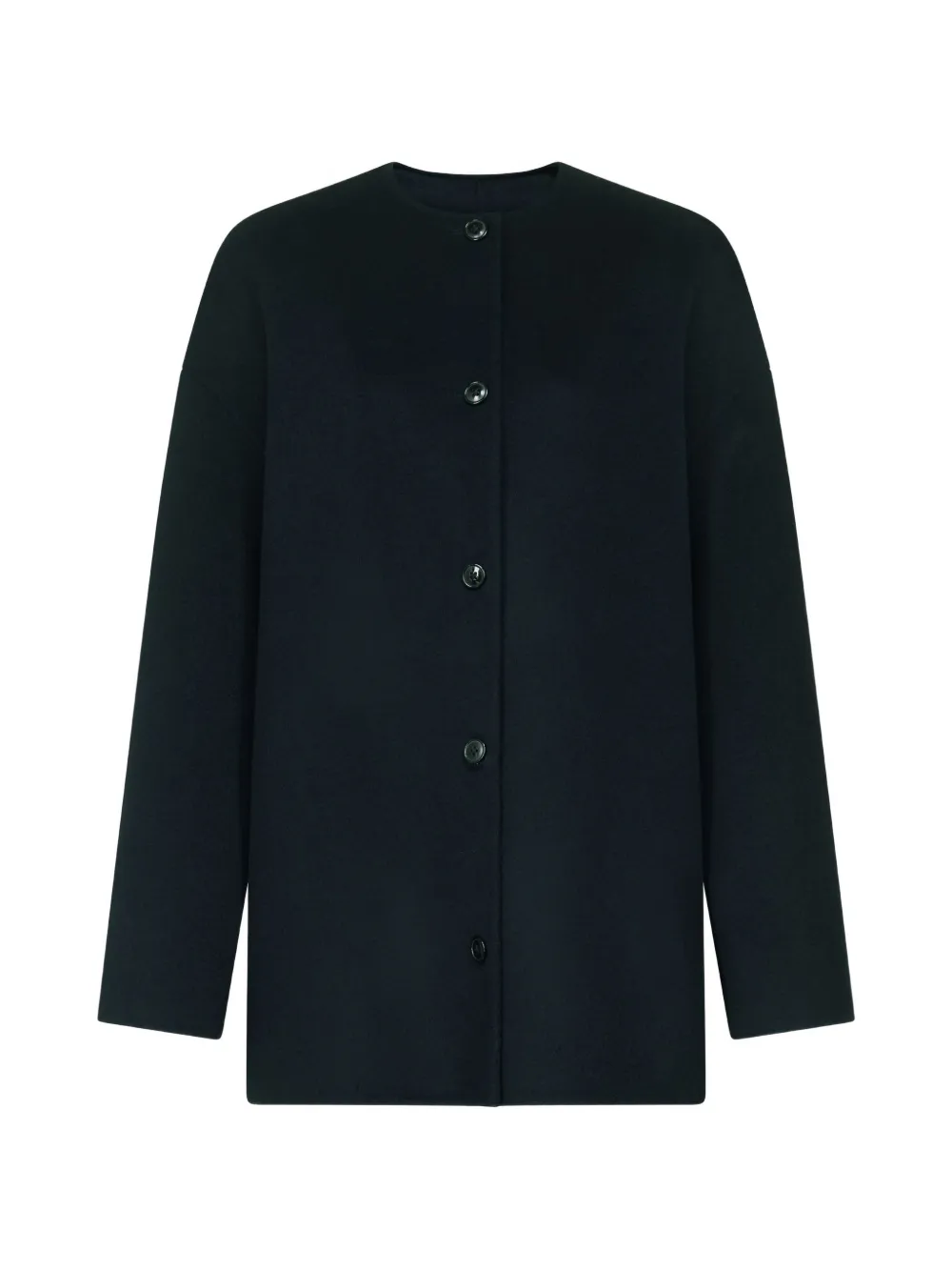 LouLou de Saison Dunne Lds Mantel mit tiefen Schultern - Blau