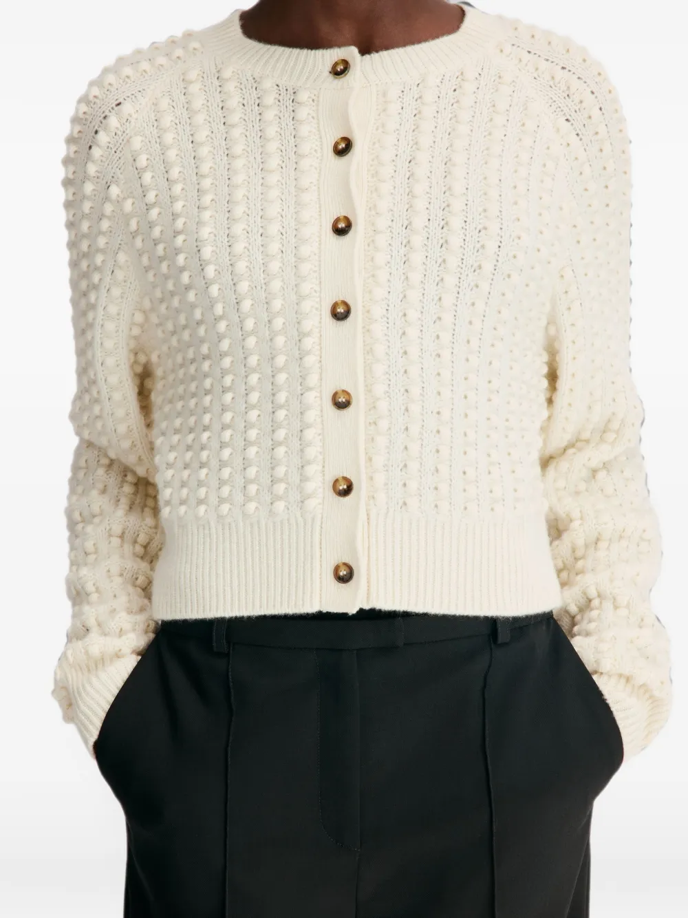 LouLou de Saison Edie vest met bubbelstiksels Beige