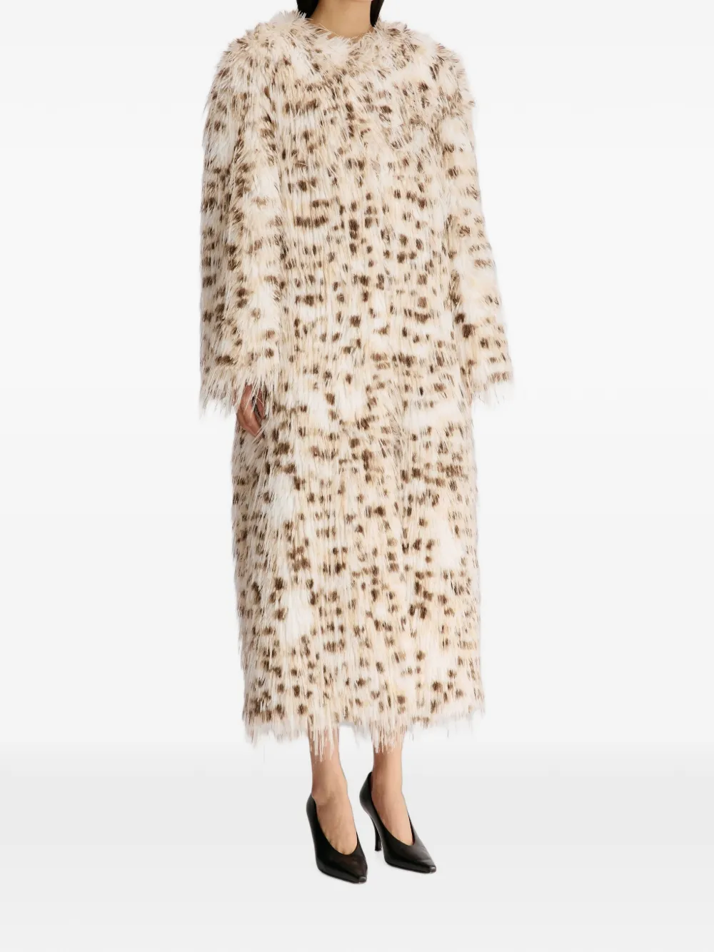 LouLou de Saison Eya jas van imitatiebont met dierenprint Beige