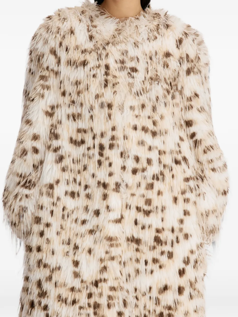 LouLou de Saison Eya jas van imitatiebont met dierenprint Beige