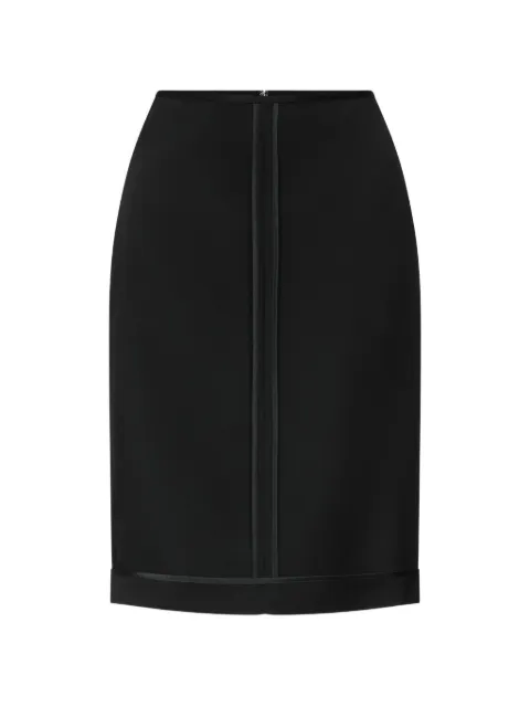 LouLou de Saison inside-out satin-trimmed midi skirt