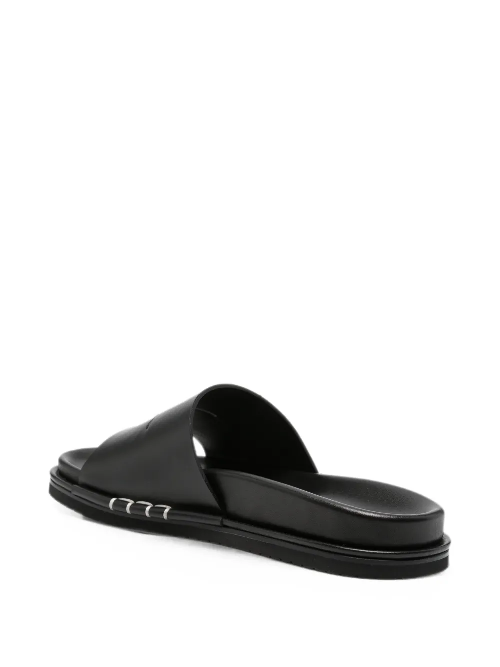 JW Anderson Leren slippers Zwart