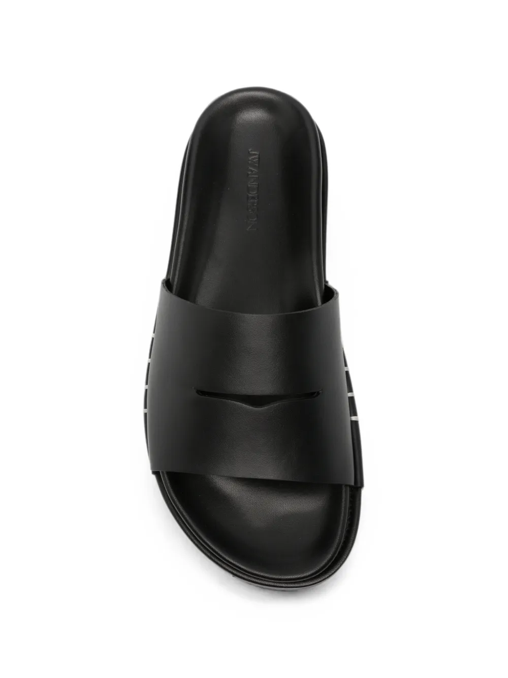 JW Anderson Leren slippers Zwart