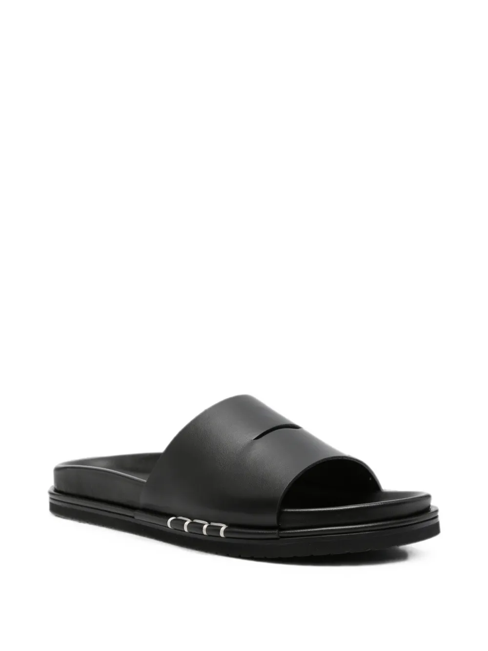 JW Anderson Leren slippers Zwart