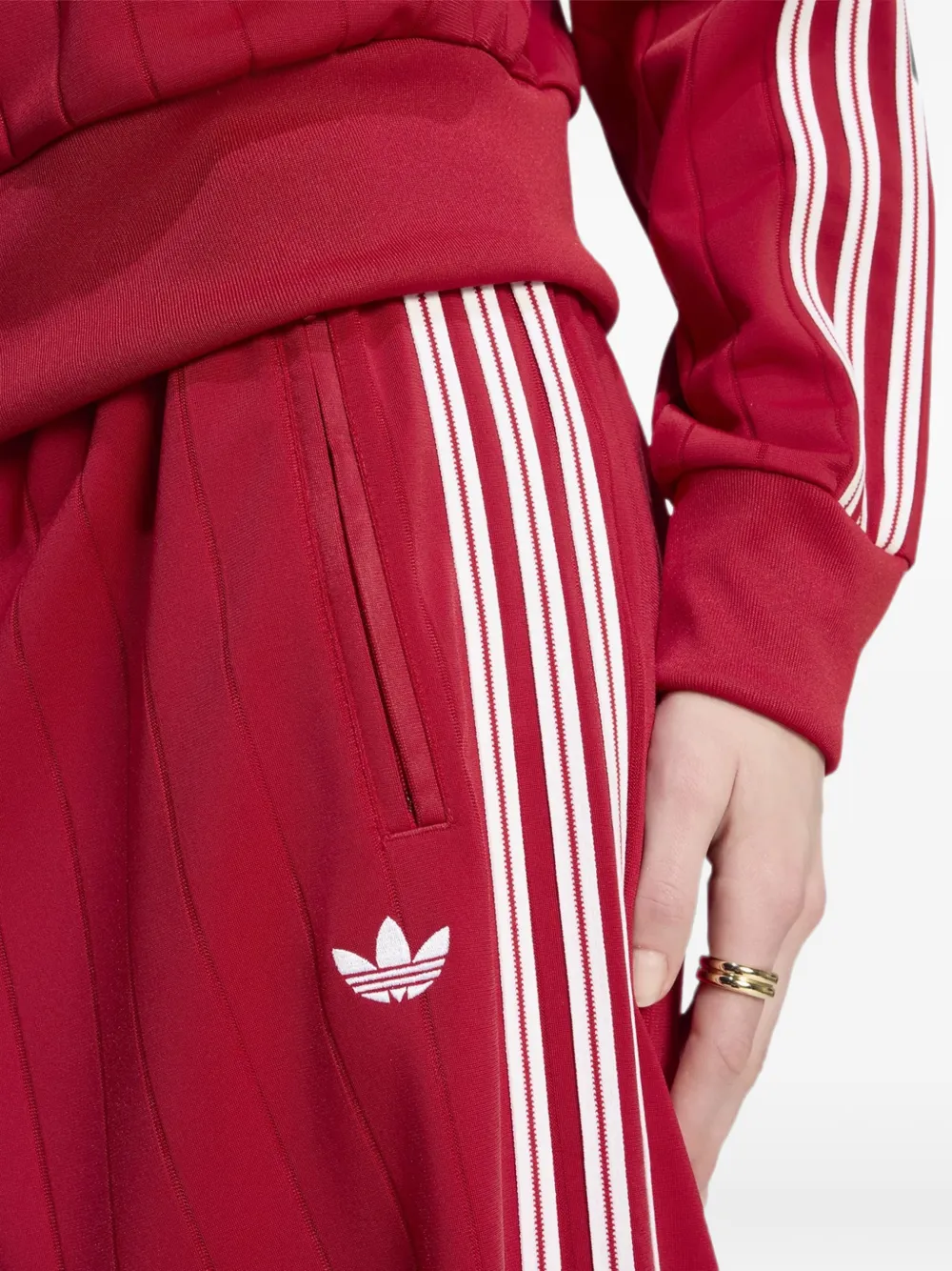 adidas Firebird striped track pants Rood
