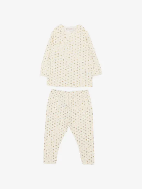Bonpoint pyjama imprimé à design cache-cœur