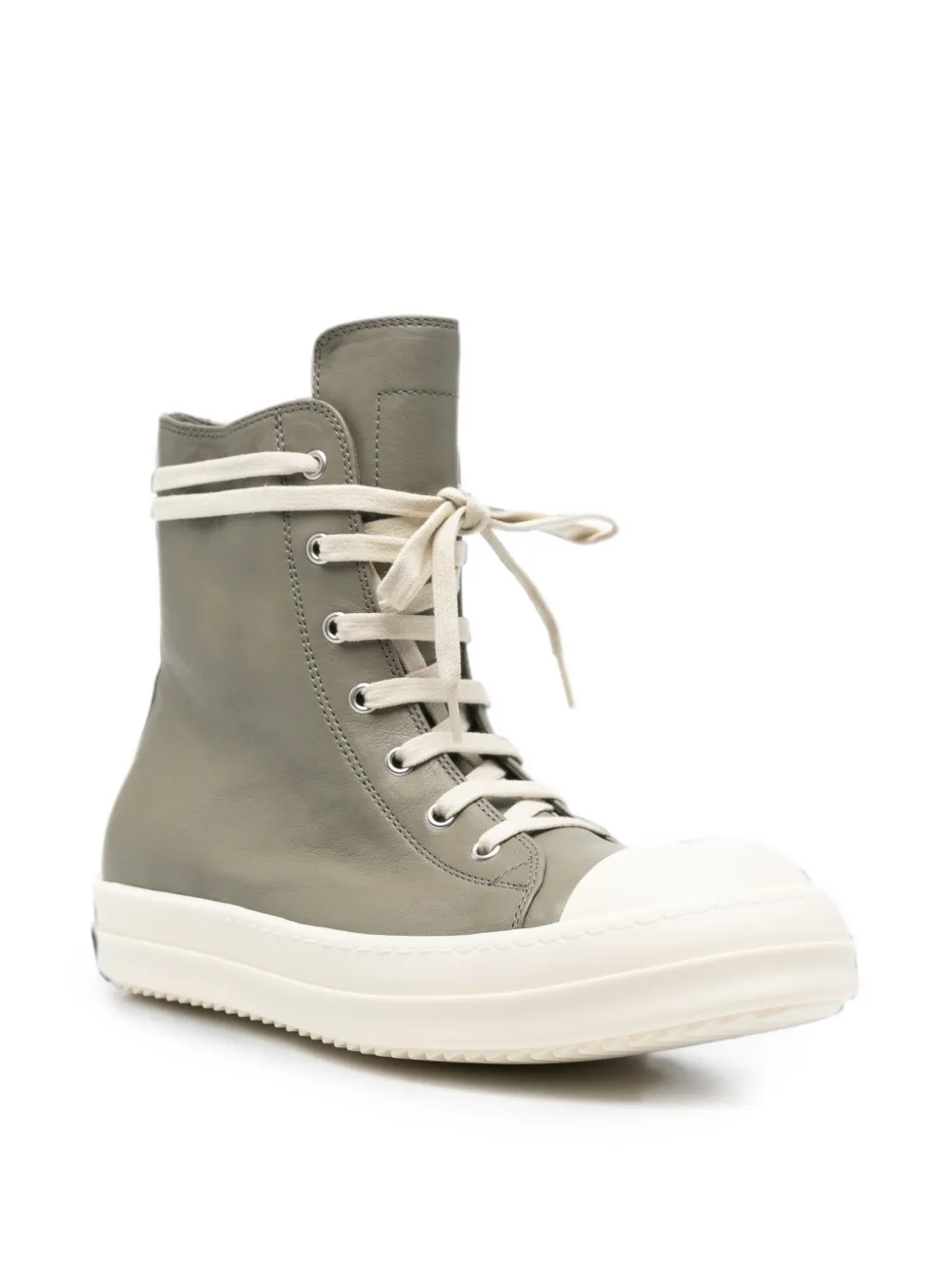 Rick Owens high-top leather sneakers Grijs