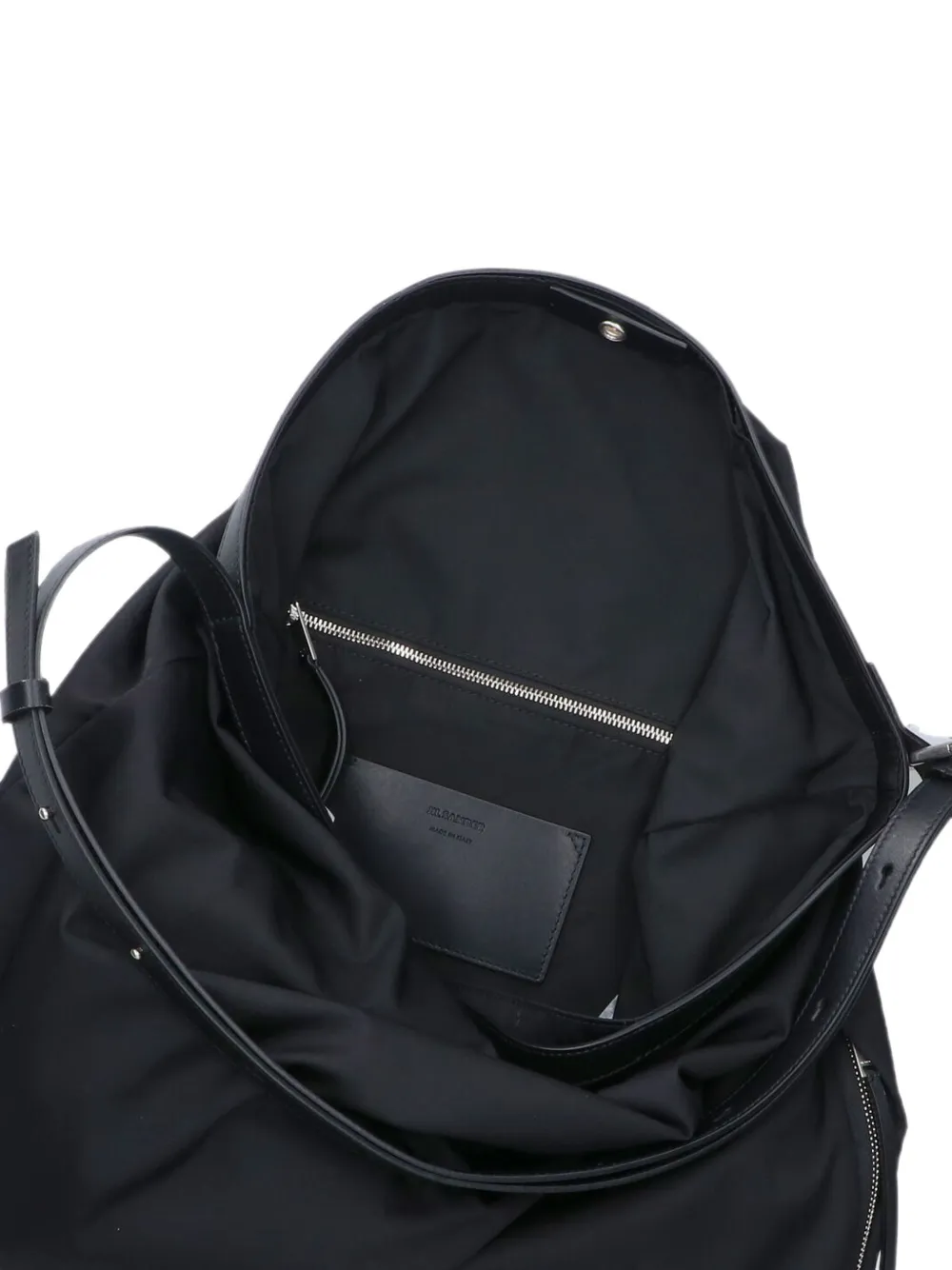 Jil Sander Soft Rolled schoudertas Zwart