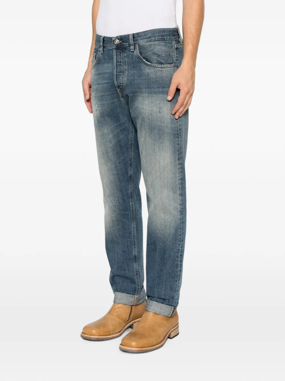 DONDUP Gerafelde jeans Blauw