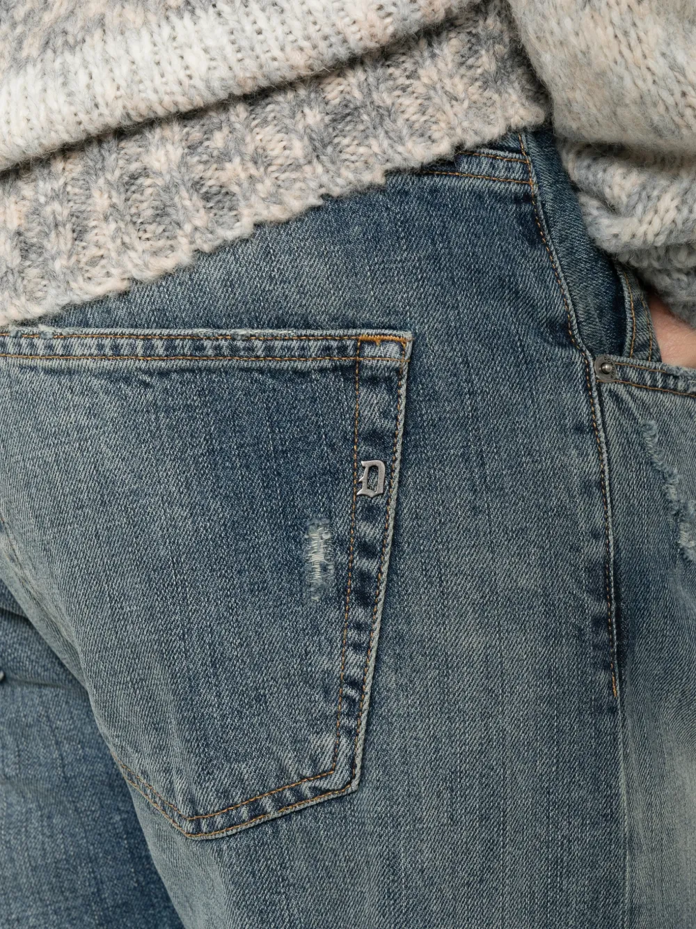 DONDUP Gerafelde jeans Blauw