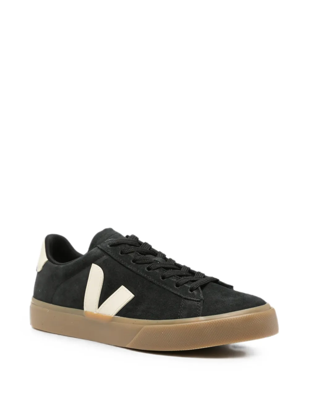 VEJA Campo suede logo-patch sneakers Zwart