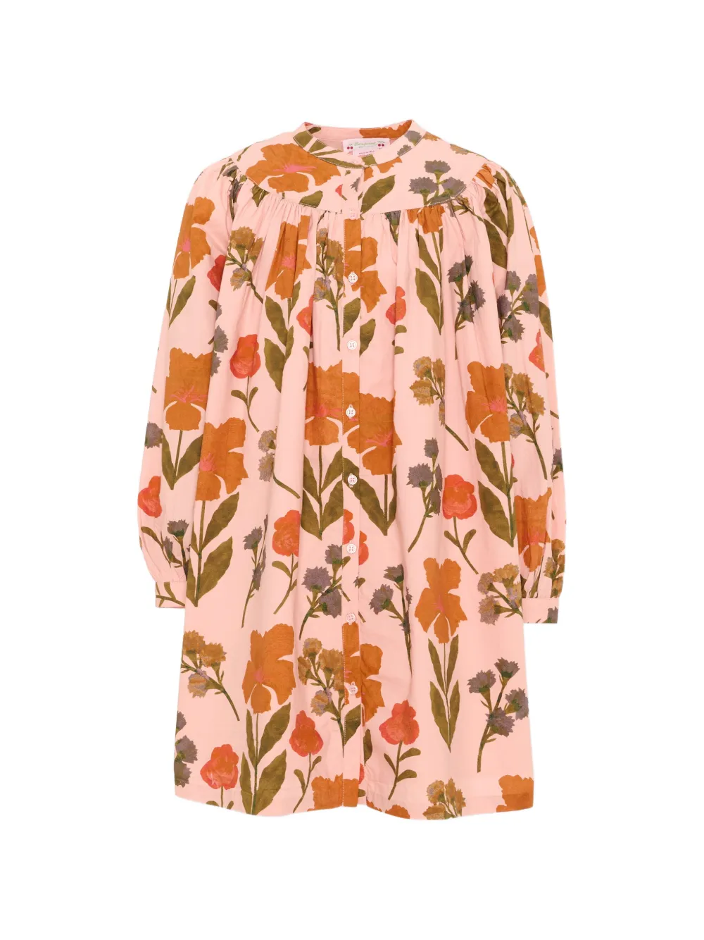 Bonpoint floral-print long-sleeved dress - Rosa