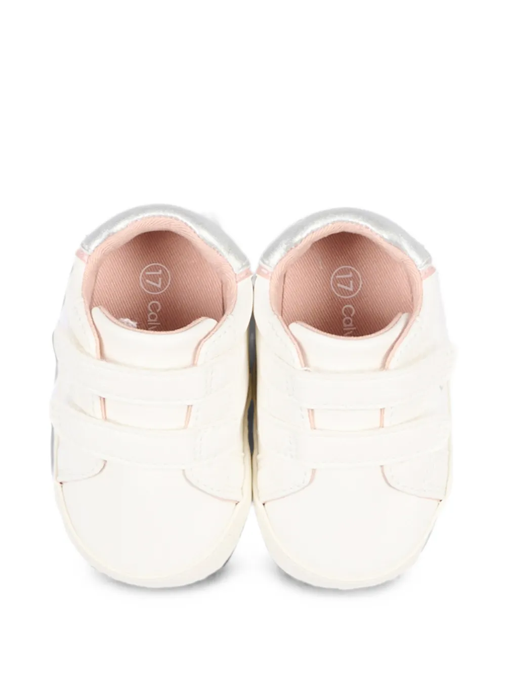 Calvin Klein Kids Low-top sneakers met logo-print en klittenband Wit