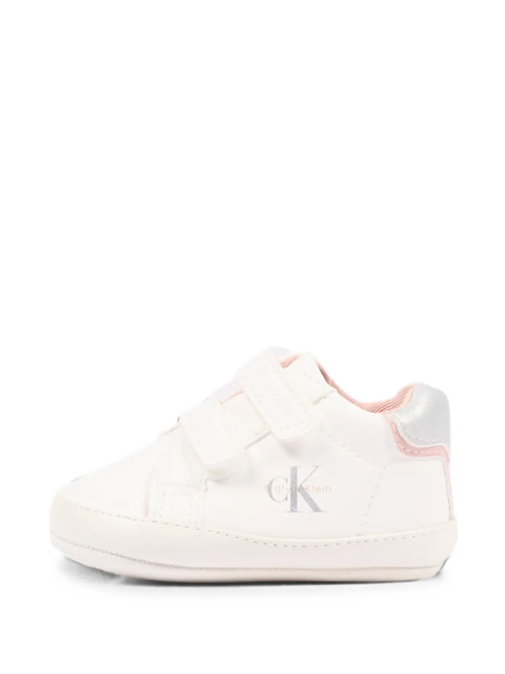 Calvin Klein Kids Low-top sneakers met logo-print en klittenband Wit