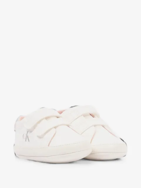 Calvin Klein Kids touch-strap logo-print low-top sneakers