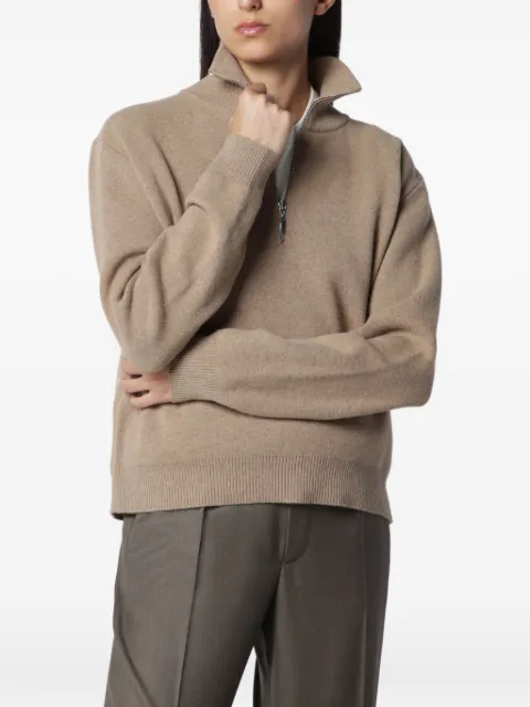 Róhe mouliné zip-fastening sweater