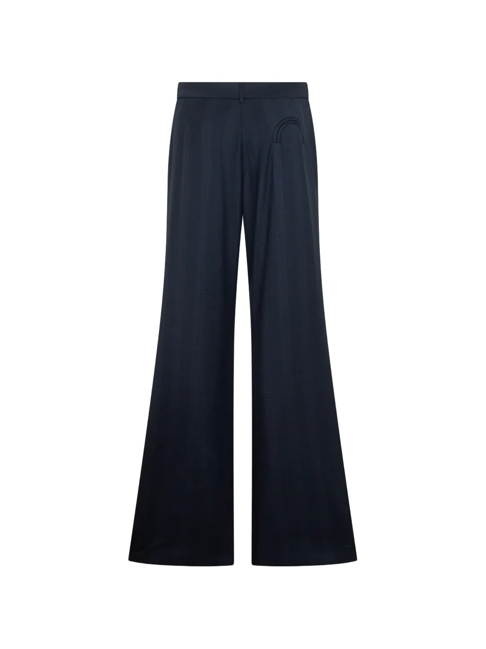 BLAZÉ Milano Lundy Check-pattern Wide-leg Trousers in Blue, view 2