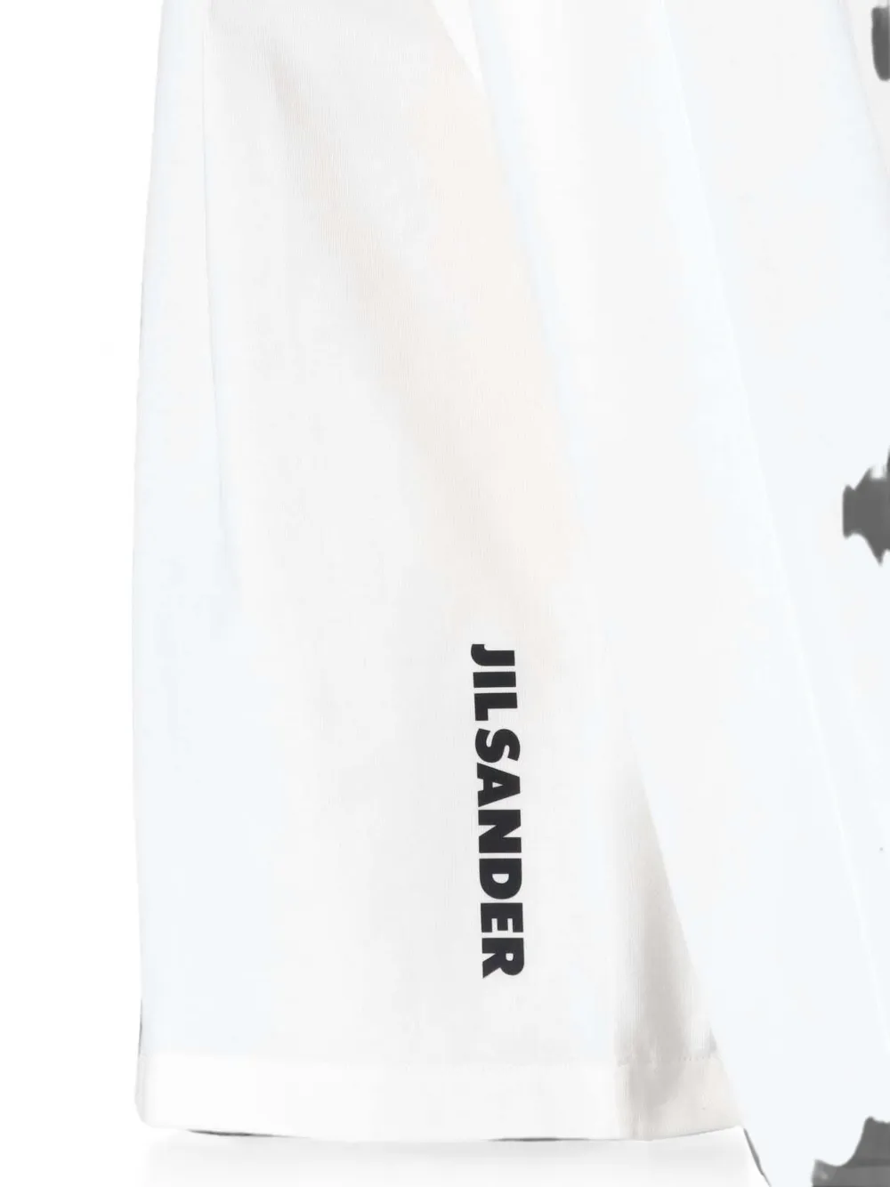 Jil Sander T-shirt met logoprint Wit
